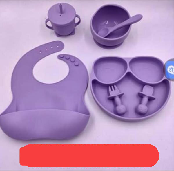 3 in 1 Feeding Set Bowl Baby Suction Plate Silicone