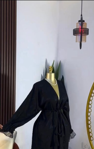 Elegant Black Satin Robe