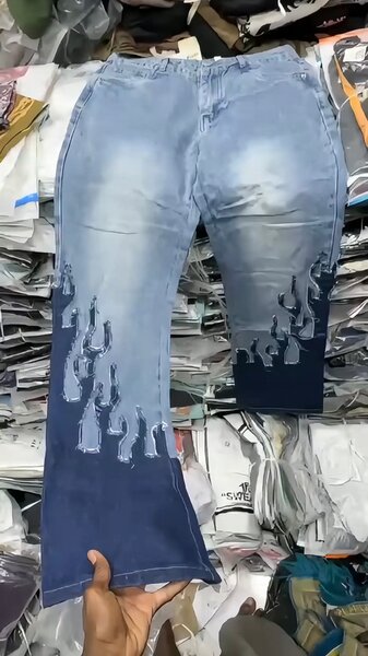 Pantalon Jean Baggy Bleu Dlavé