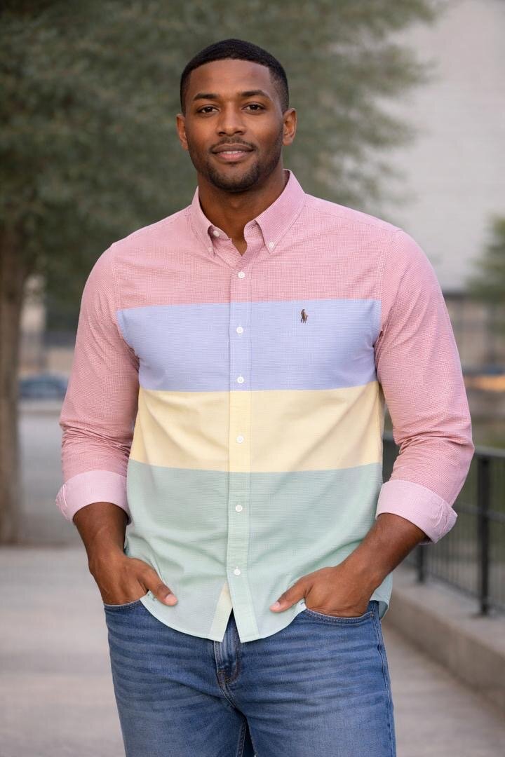 Chemise homme rayée pastel