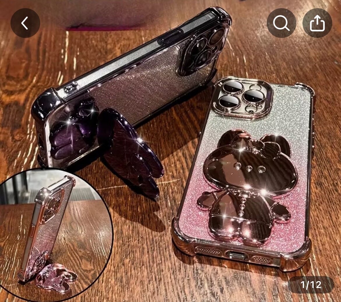 Coque Brillante Support Mobile