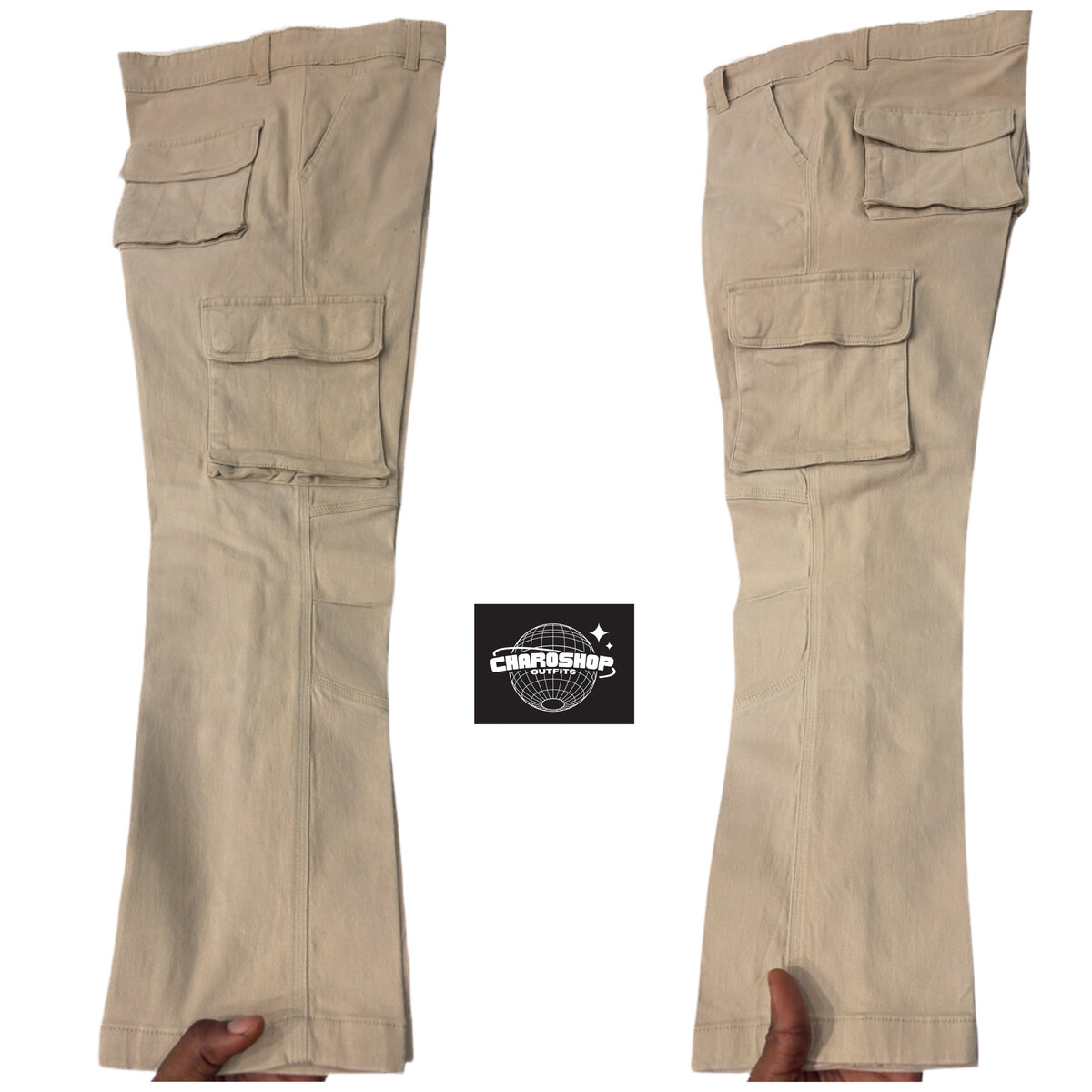 Pantalons cargo beiges stylés