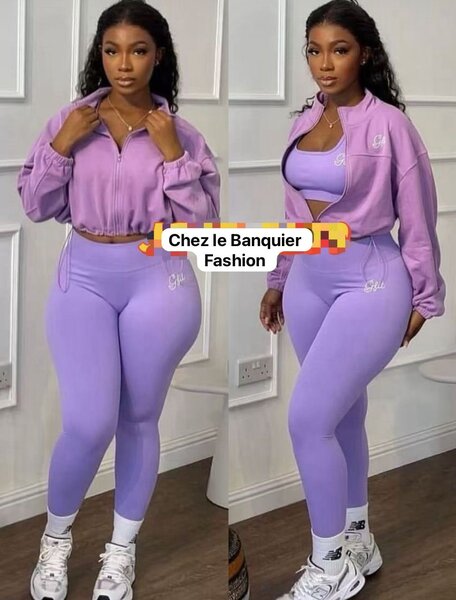 Ensemble de Sport Lilas Femme