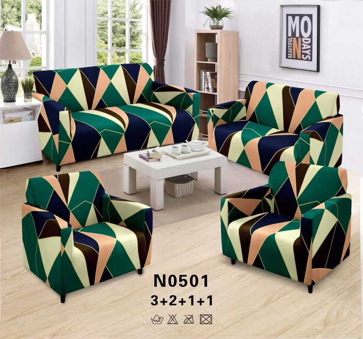 Housse de canapé élastique moderne