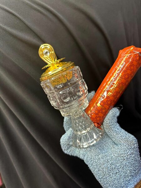 Encensoir en verre décoratif