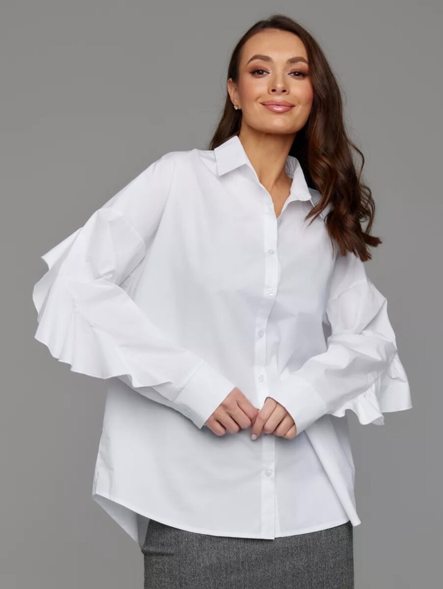 Рубашка женская с воланами. Тренд 2025 ️