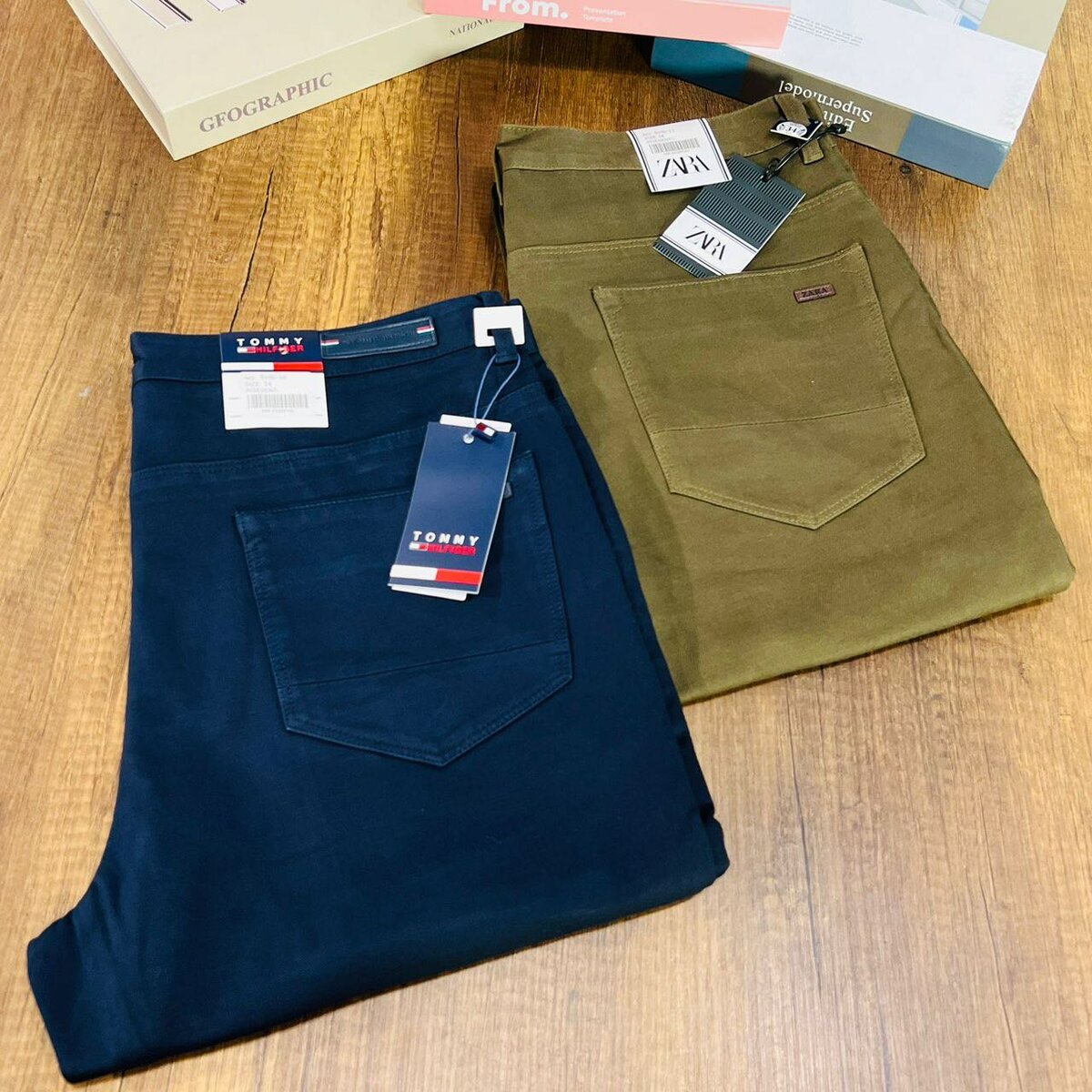 Khaki jeans