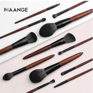 MAANGE 12Pcs High Quality Makeup Brush Set Foundation Powder Blending Shadow Bend Eye Liner Base Cosmetic Brushes Maquiagem