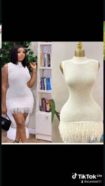 Robe Frangée Blanche Élégante