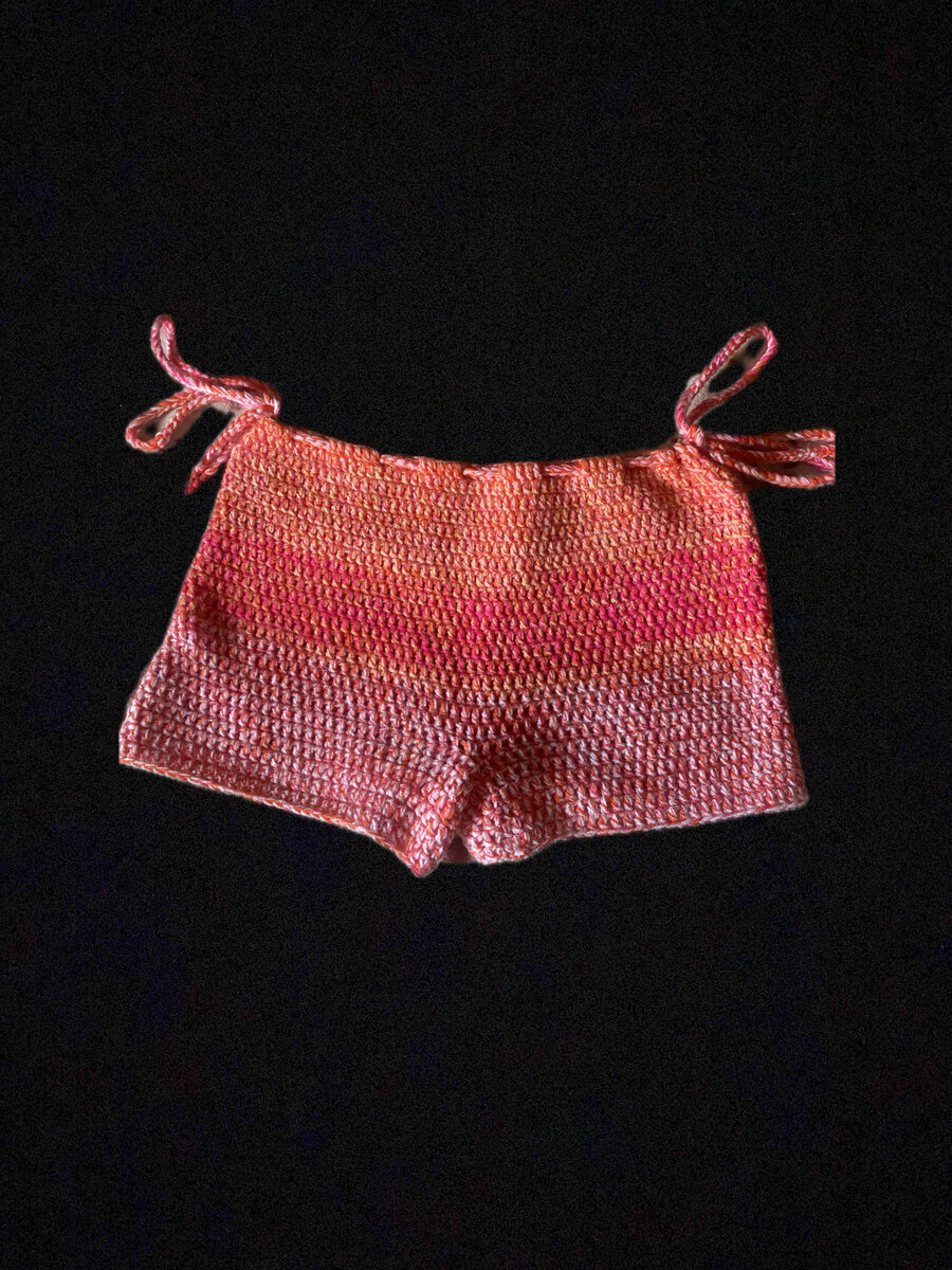 Shorts en crochet colorés
