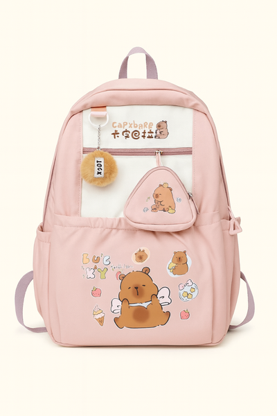 Sac à dos mignon capybara rose