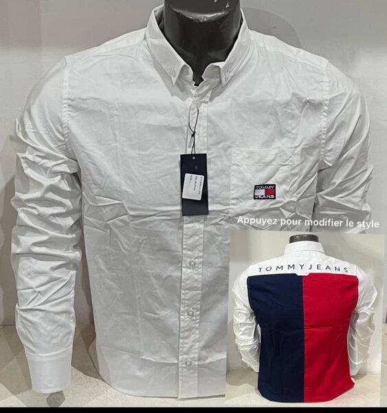 Chemise blanche Tommy Jeans homme