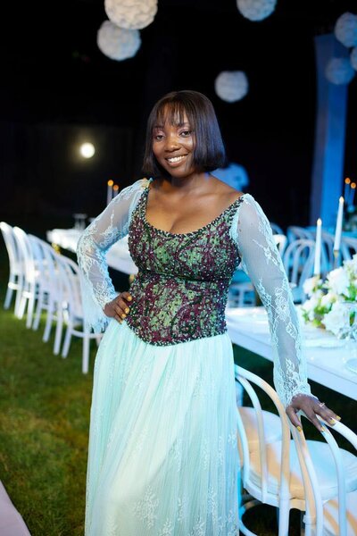 Abby Corseted beaded dress