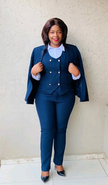 Three-piece suit for women, black