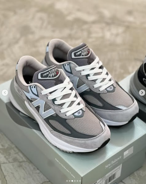 Кроссовоки NB 990 серый.темно-серый,светло-коричневый