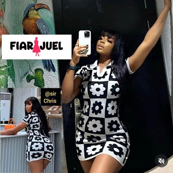 Robe Fleur Noire et Blanche