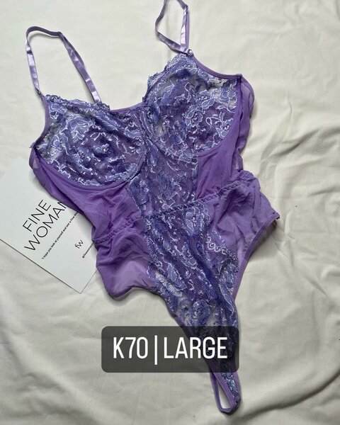 Beautiful women's bodysuit for sleeping purple