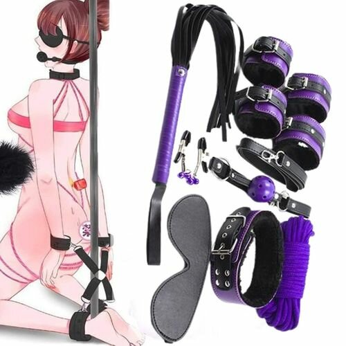 Kit bondage 8 éléments rose
