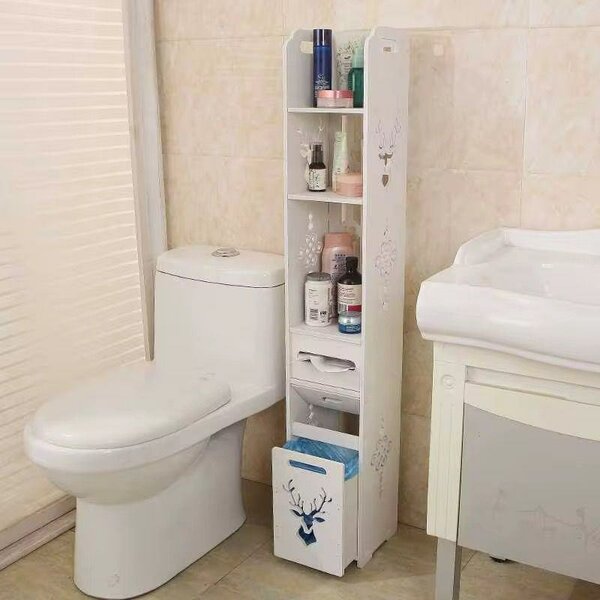 Étagère de salle de bain blanche