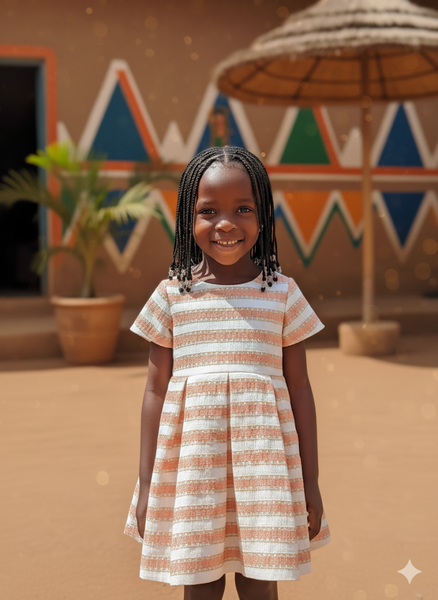 Robe  rayée fille 2 à 4 ans