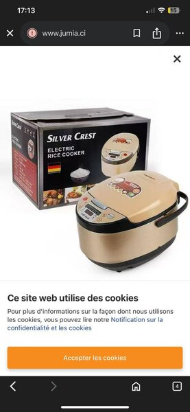 Cuiseur à Riz Électrique Silver Crest