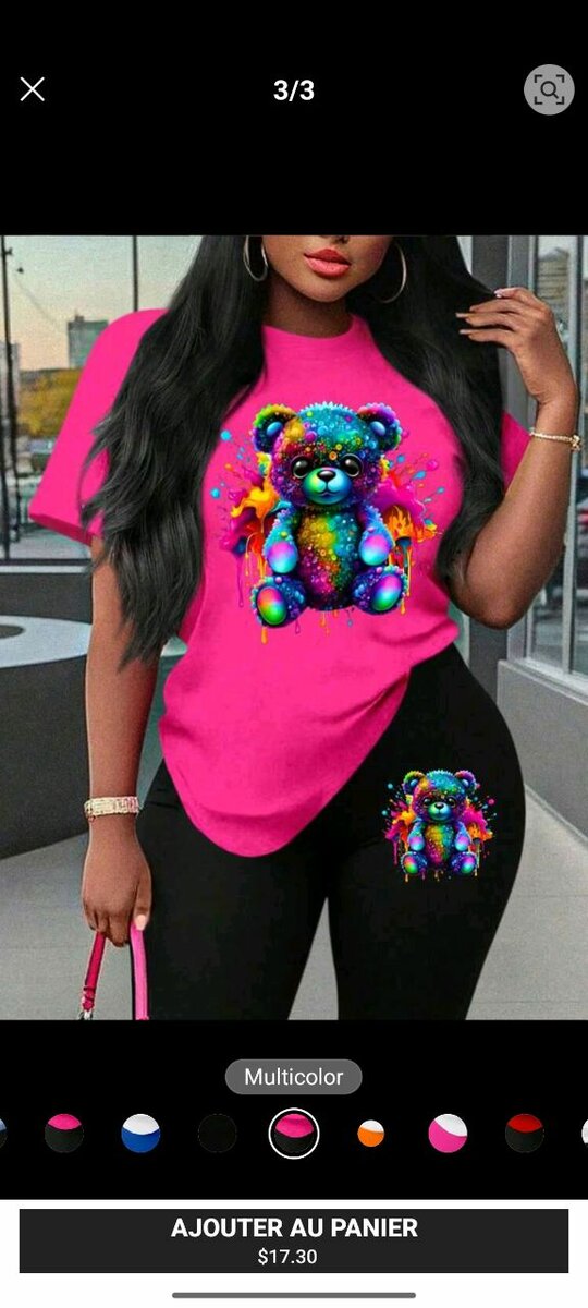 T-shirt cartoon ours femmes