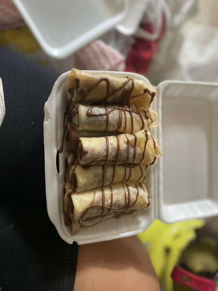 Crêpes roulées chocolat