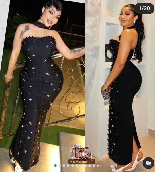 Élégante robe de soirée noire