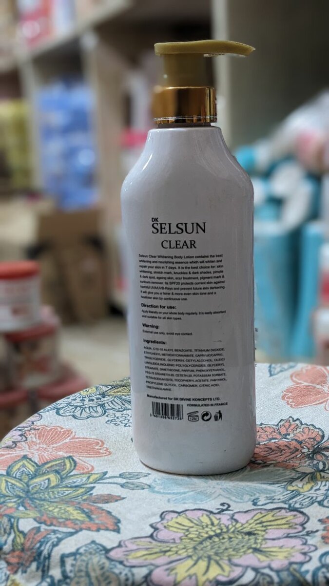 DK Selsun clear body Lotion
