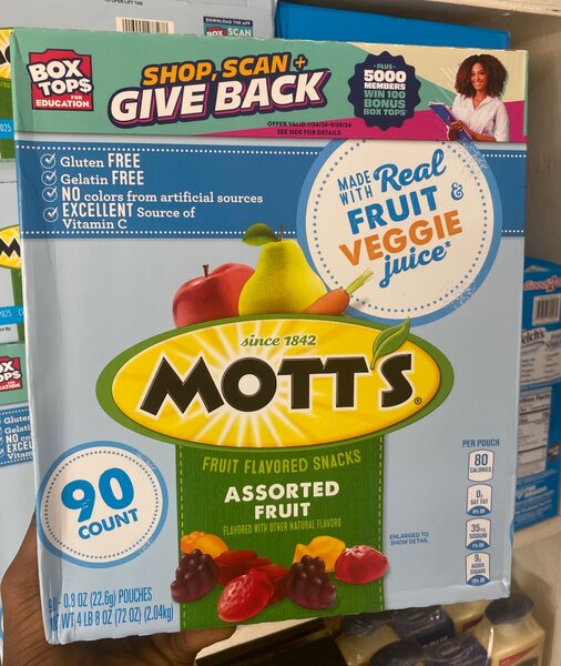 MOTTS ASSORTED FRUITS SNACKS