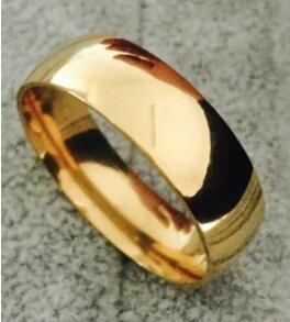 Gold Stainless Steel Ring for Women and men