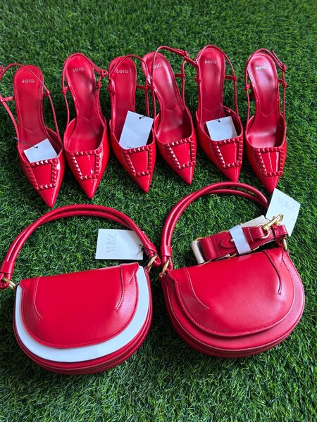 Ensemble Talons et Sacs Rouges