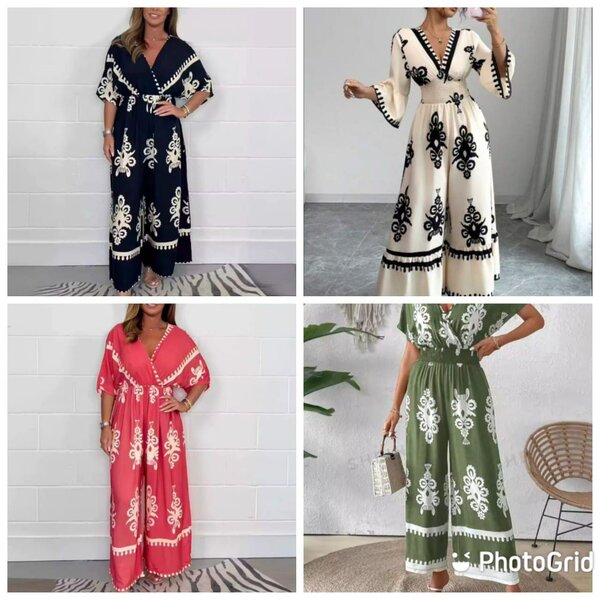 Combi Maxi Bohème Chic Femme