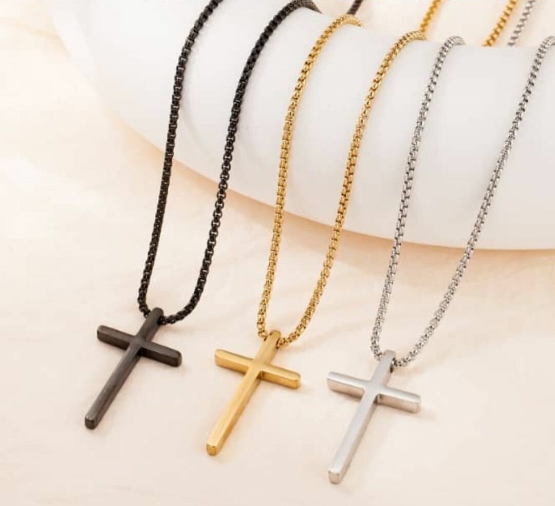 Collier Croix Homme Vintage