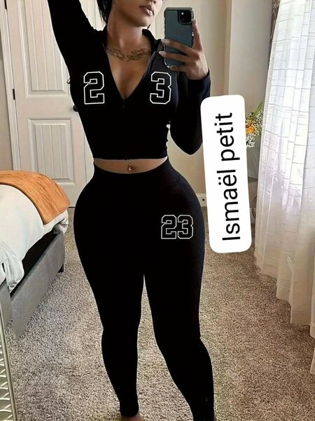 Ensemble de sport noir chic