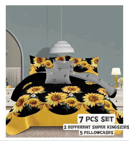 2 bedsheets 5 pillow cases