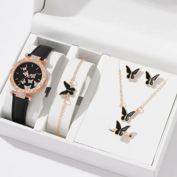 Set montre et bijoux papillon
