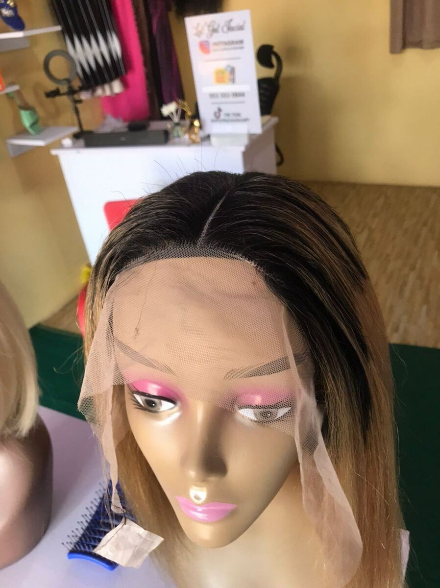 Two shade Tfrontal human hair blend