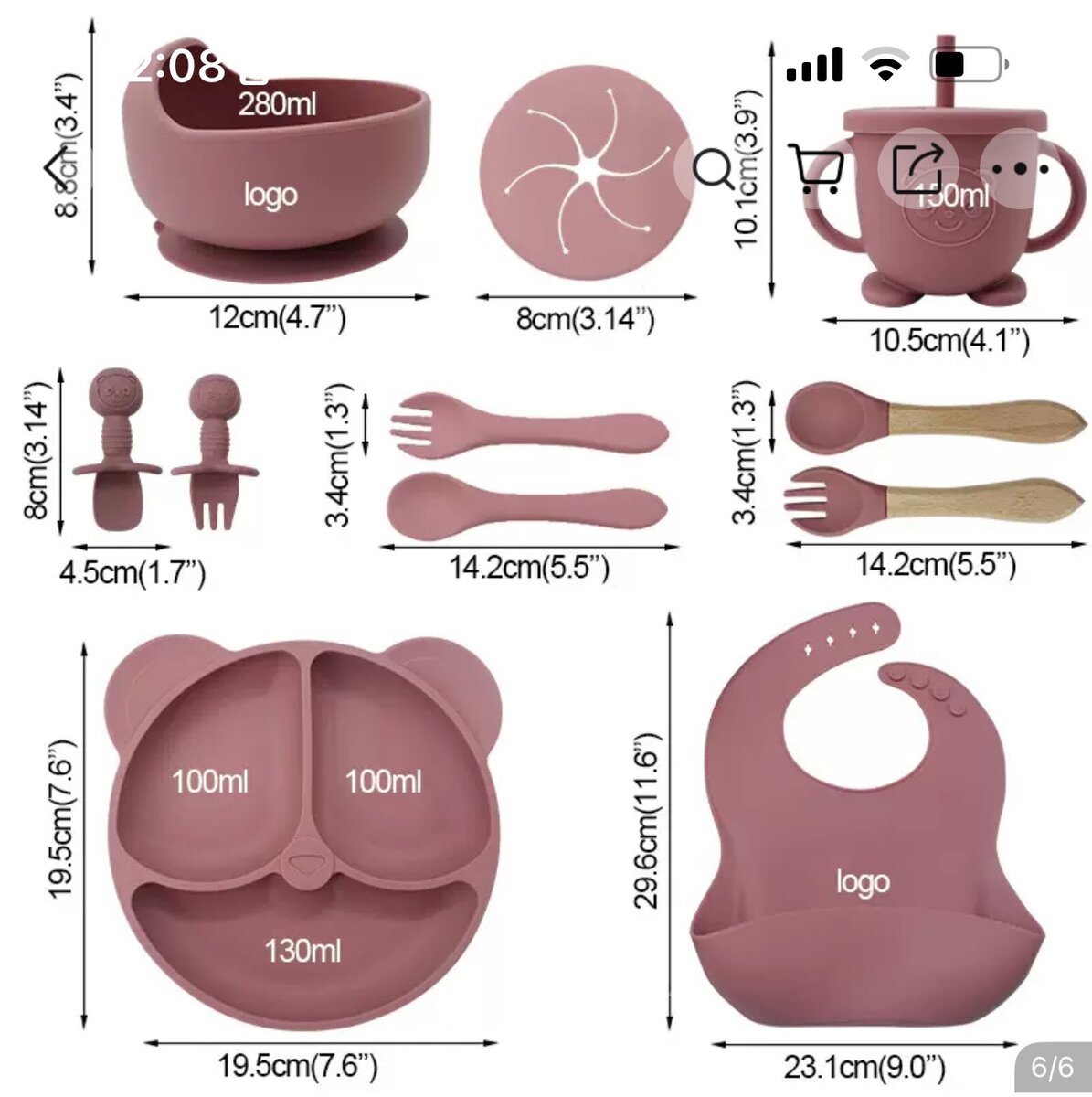 Silicon tableware  set