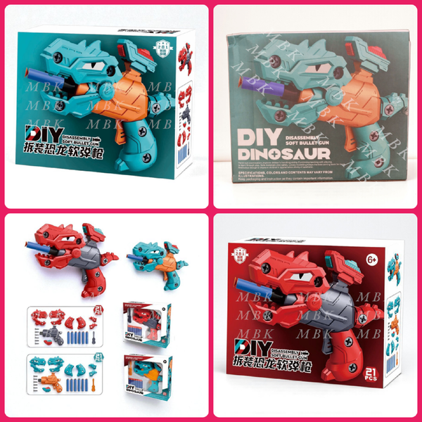 Pistolet dinosaure à monter