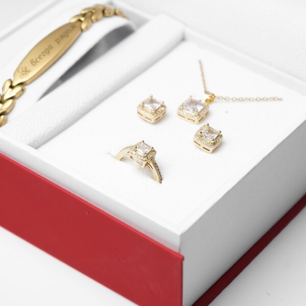 Магнитный браслет серьги кольцо и подвеска