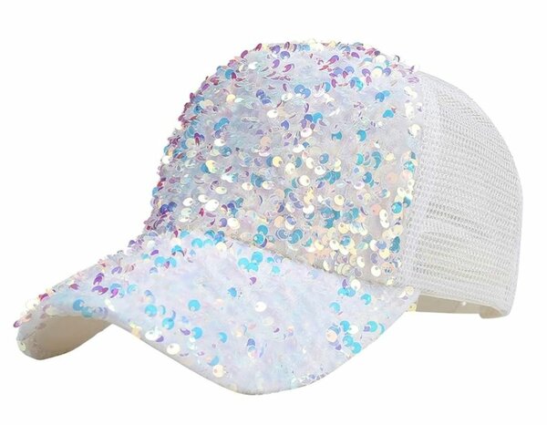 Casquette à paillettes brillante
