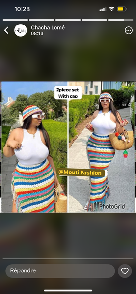 Ensemble crochet coloré