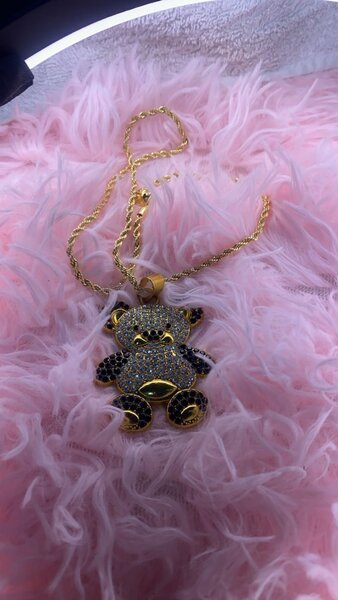 Teddy bear Necklace and pendent