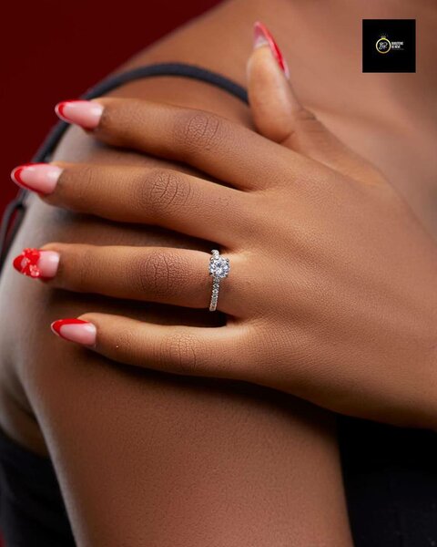 Bague en diamant étincelante