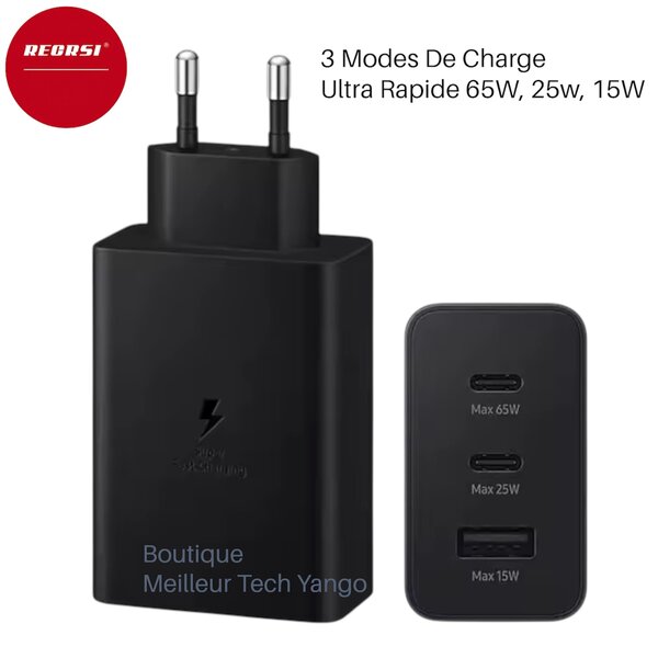 Chargeur Rapide 65W Multiport