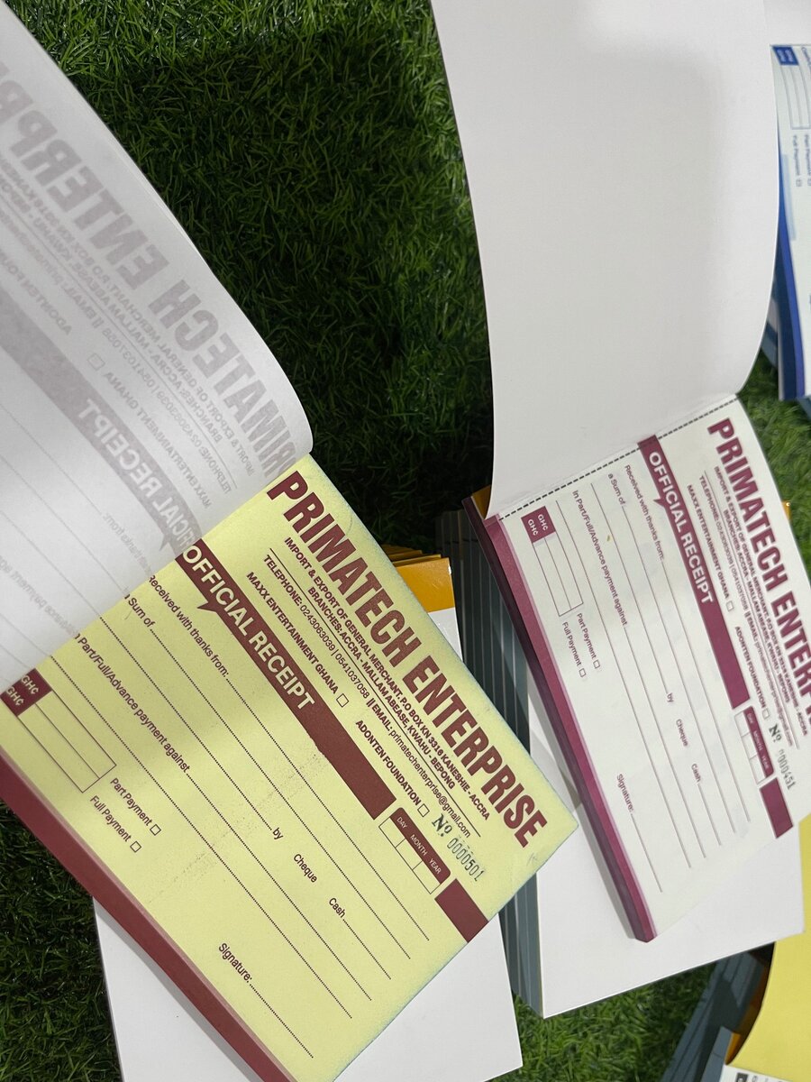 RECEIPT AND INVOICE BOOKS