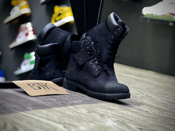 Bottes en cuir noir pour hommes