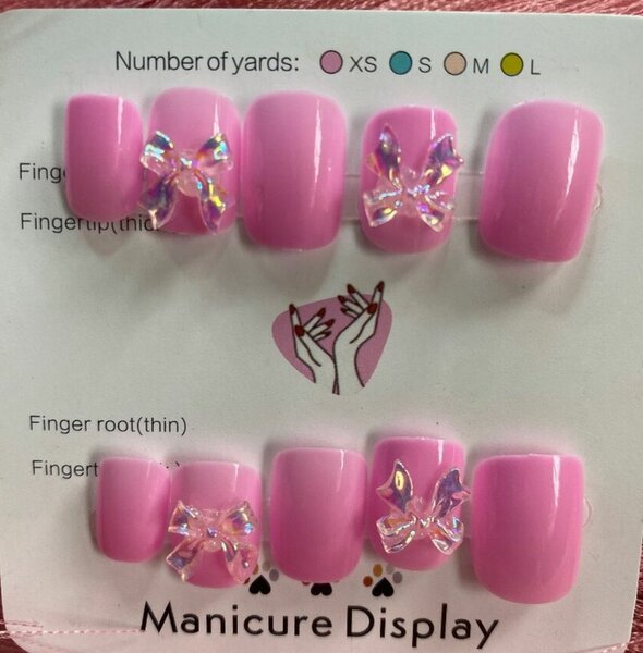 Ongles Press-Ons Roses Brillants