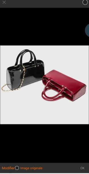 Sac à main en cuir verni